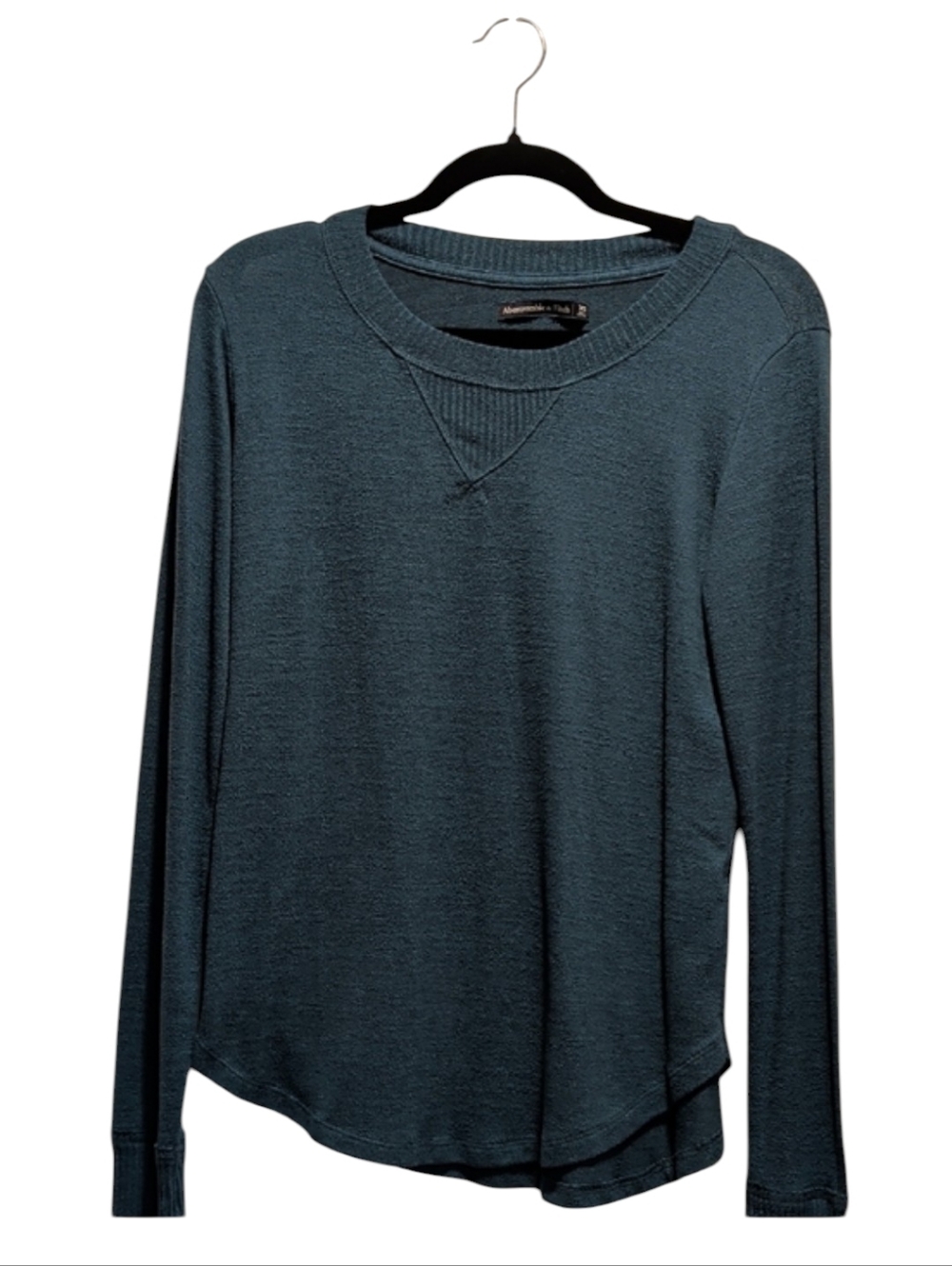 Abercrombie & Fitch Teal Ribbed Crewneck Sweater